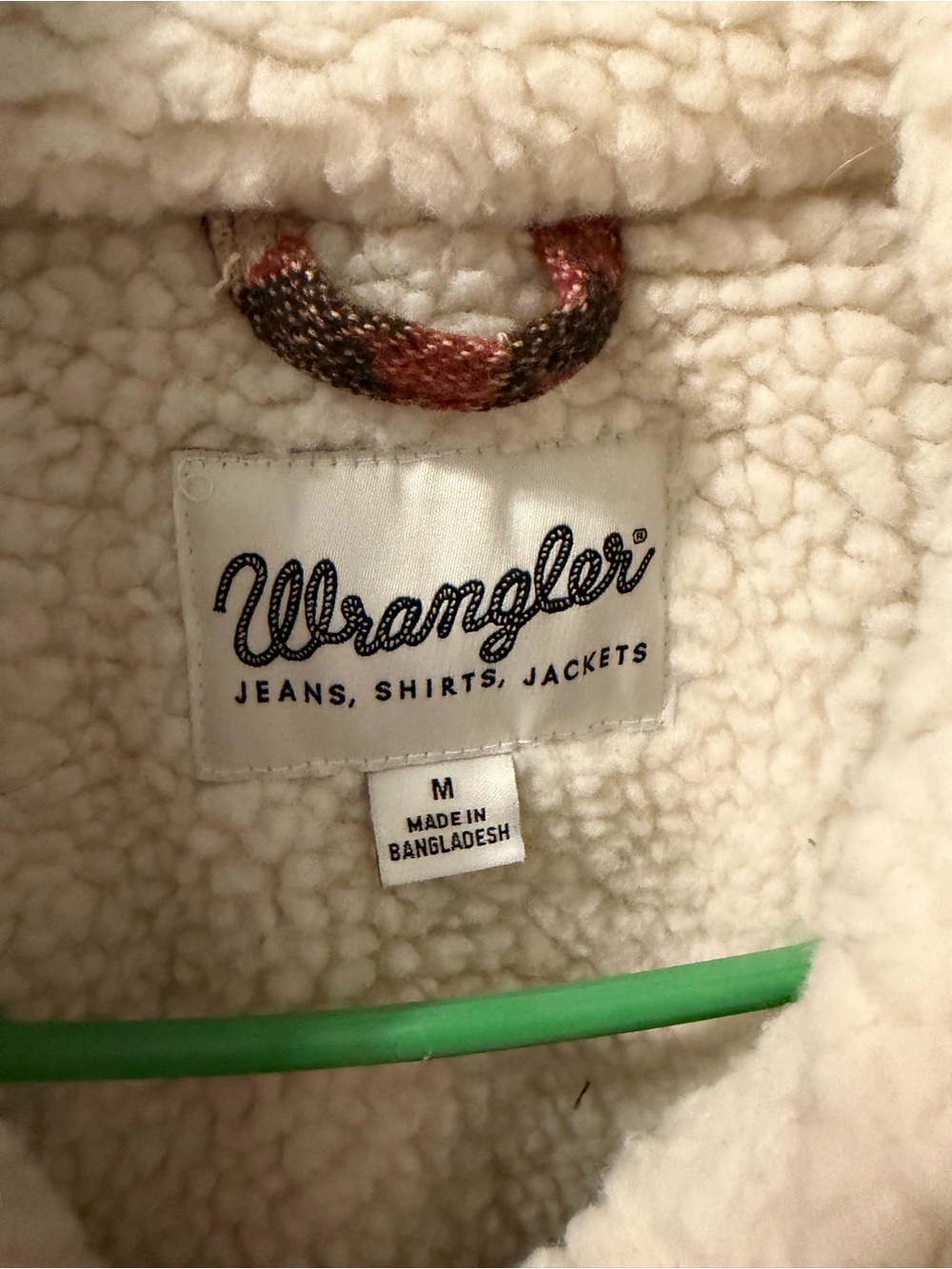 Wrangler Aztec Southwestern Sherpa Lined Barn Jacket Size Medium Burgundy - Picture 6 of 10